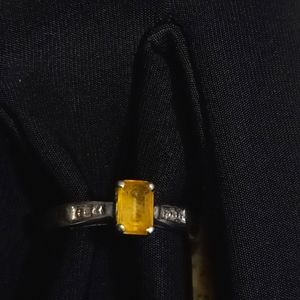 Champagne diamond ring 14k